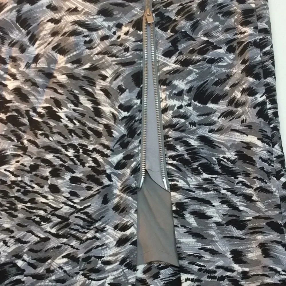 Talbots Gray, Black&White Pencil Skirt Side Zipper - Picture 6 of 8